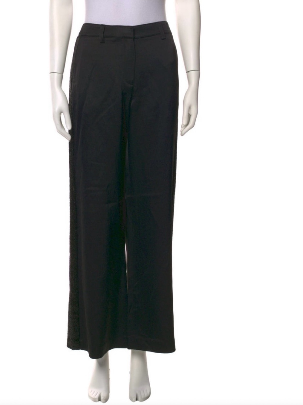 Women's Black Wide-Leg Trousers - Sleek Everyday Style